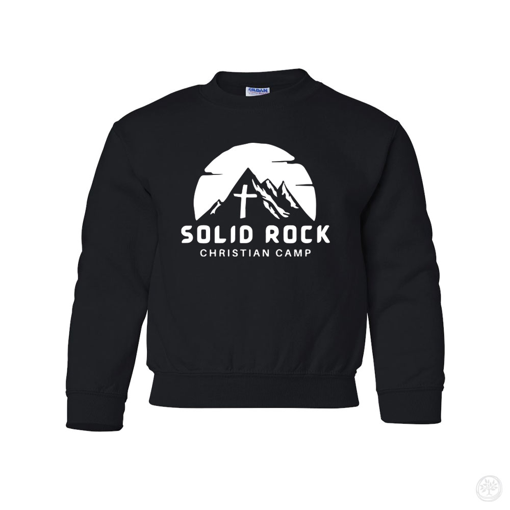 Solid Rock Logo YOUTH Gildan Heavy Blend Crewneck